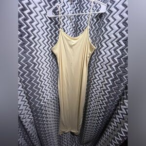 Simple Slip Maxi Dress in Pale Yellow